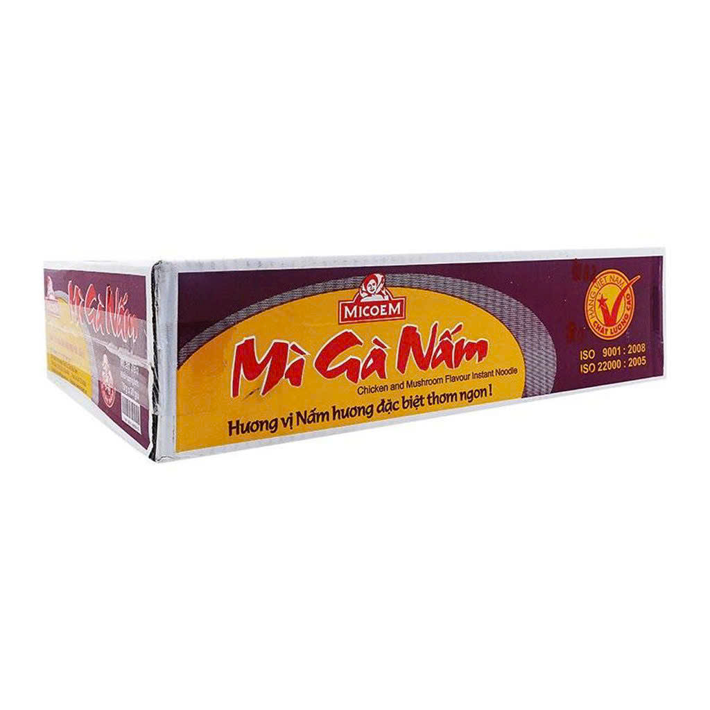 Mì gà nấm Micoem - Thùng 30 gói x 70g
