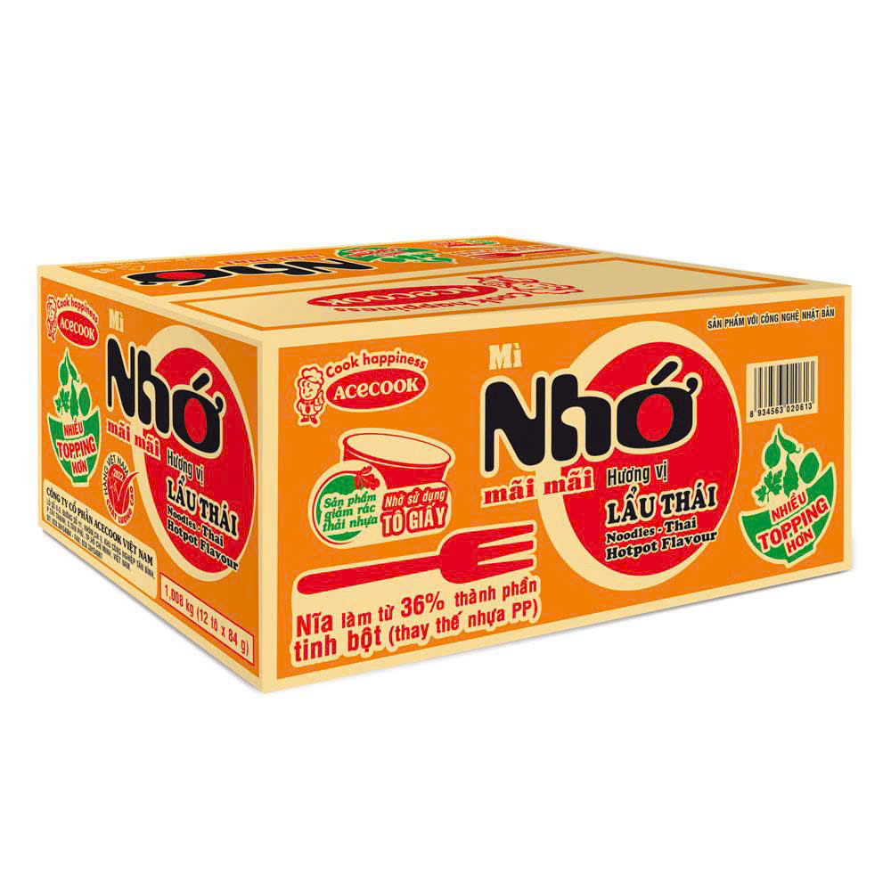 Mì NHỚ MÃI MÃI lẩu Thái hộp 84g - Thùng 12 hộp x 84g