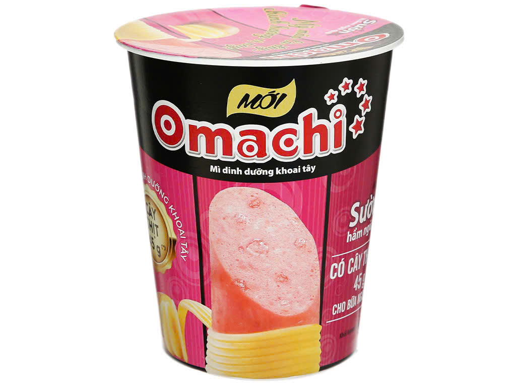 Mì Omachi sườn hầm ngũ quả - Thùng 24 ly x 113g