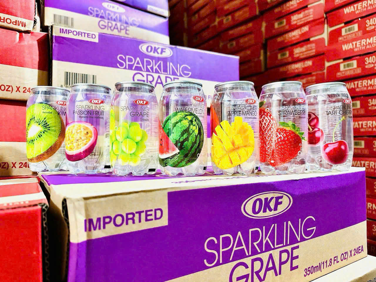 NƯỚC SPARKLING 350ML *24 LON (7 VỊ )