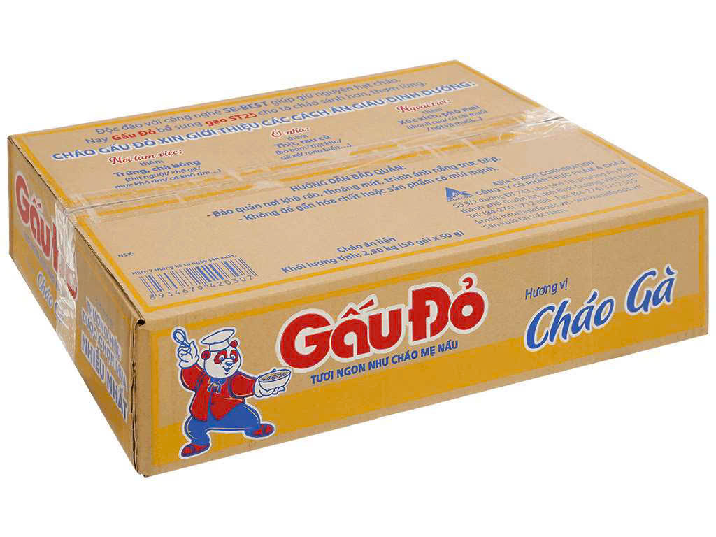 CHÁO GÀ GẤU ĐỎ