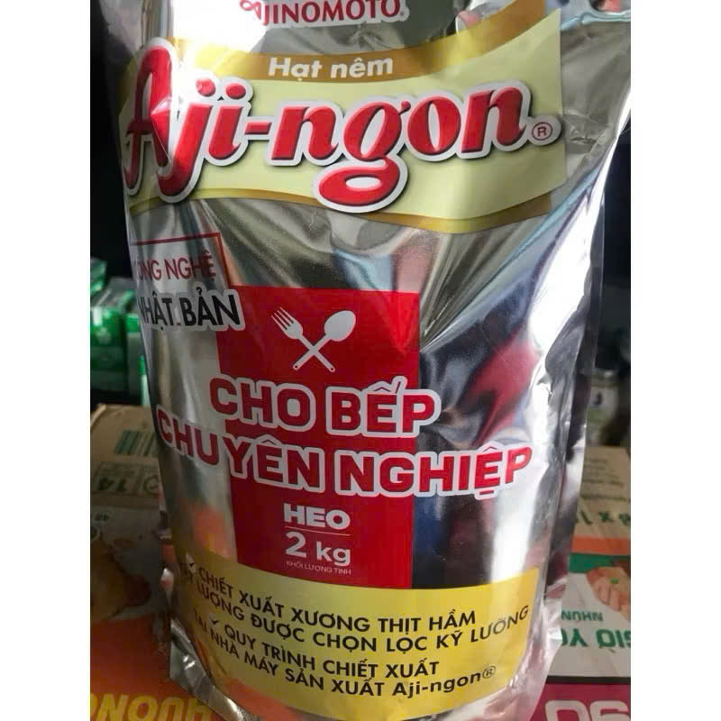 Hạt nêm AJI-NGON từ thịt heo gói 2kg - Thùng 6 gói x 2kg