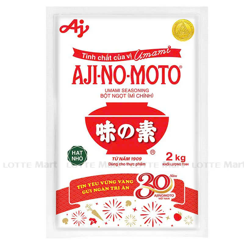 Bột ngọt AJINOMOTO  gói 2kg - Thùng 10 gói x 2kg