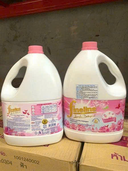 nước giặt FINELINE màu hồng (thùng 4 can )