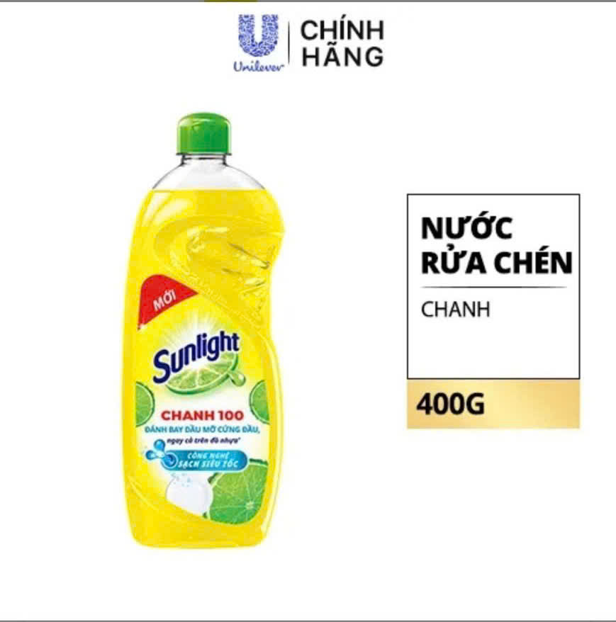 nước rửa chén  sunlight 400 g chanh -24 chai