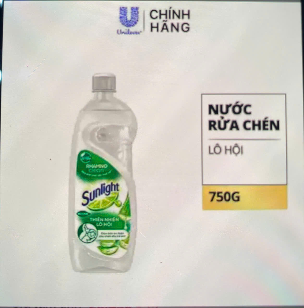 nước rửa chén  sunlight 750 ml trà thiên nhiên lô hội