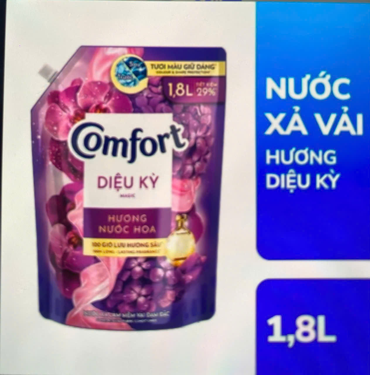 comfort 1.8 ml tím hương diệu kì -4 túi