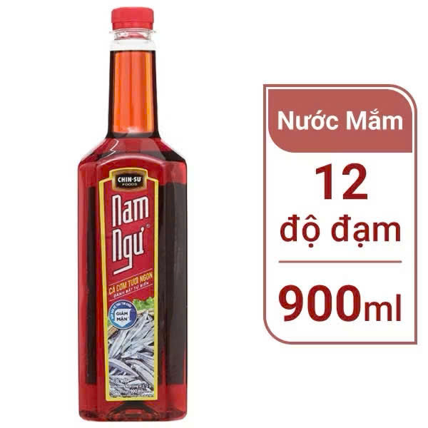 Nước mắm NAM NGƯ giảm mặn 900ml - Thùng 15 chai