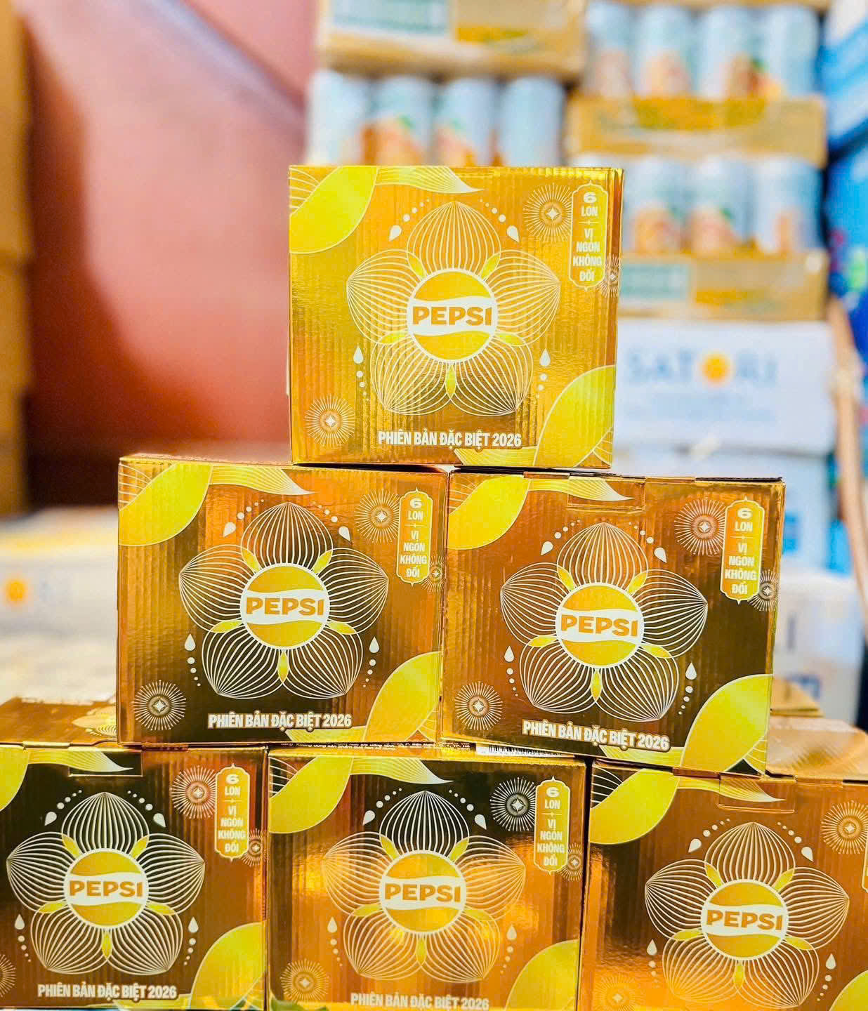 pepi lon vàng 330 ml phiên bản tết 2026