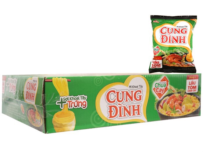 Mì Cung Đình Lẩu Tôm Chua Cay - Thùng 30 Gói X 80g