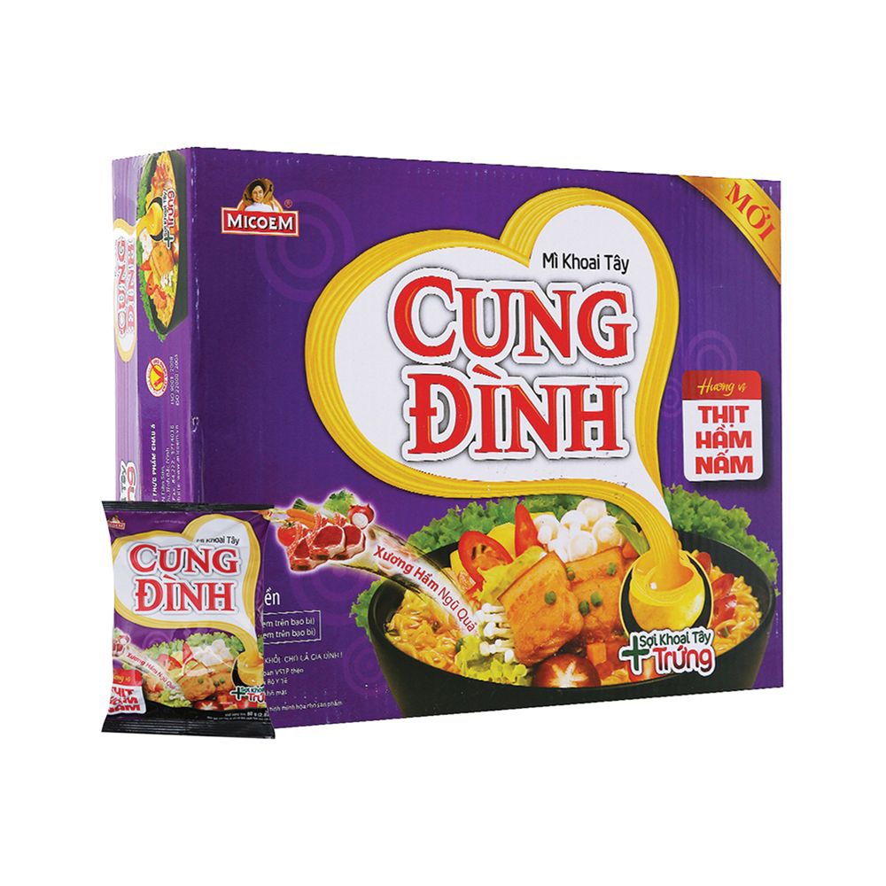 Mì Cung Đình Thịt Hầm Nấm - Thùng 30 Gói X 80g