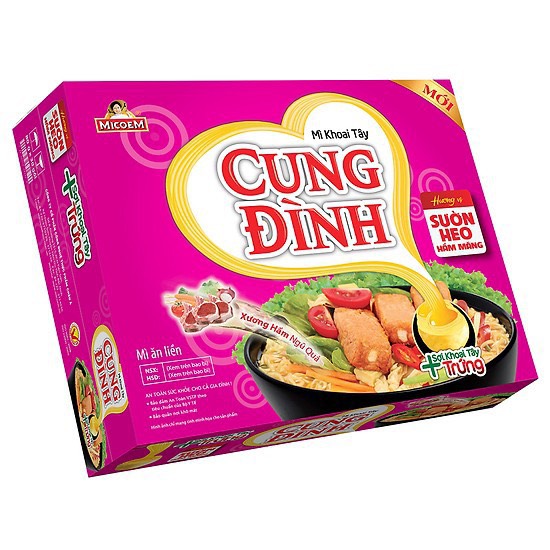 Mì Cung Đình Sườn Heo Hầm Măng - Thùng 30 Gói X 80g