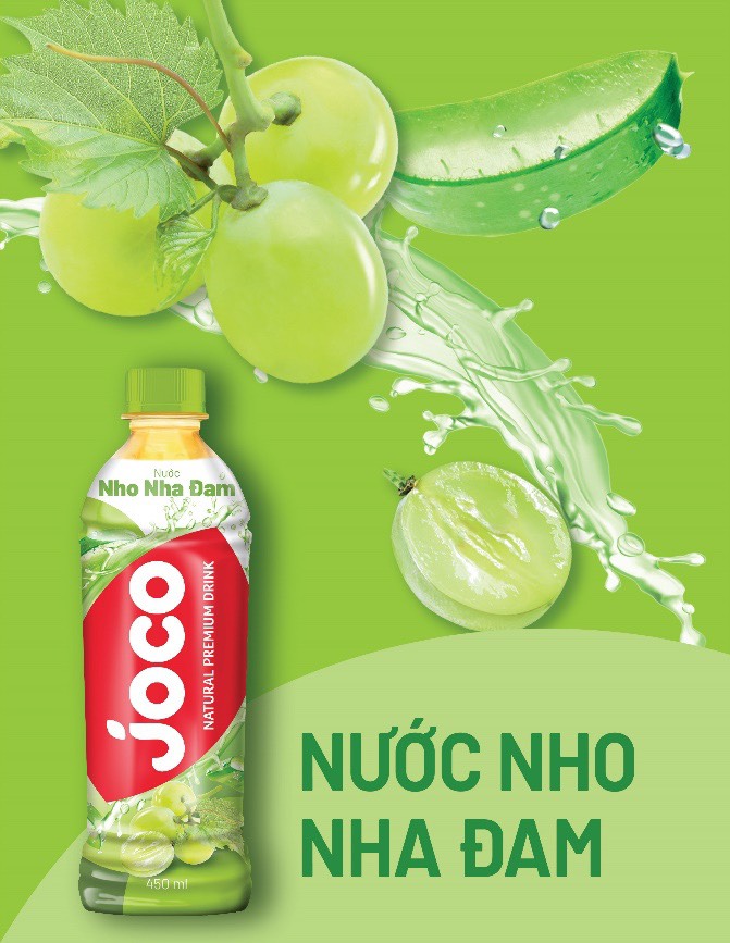 Nước quả mọng  Thạch Dừa Joco - Thùng 24 Chai X 450ml