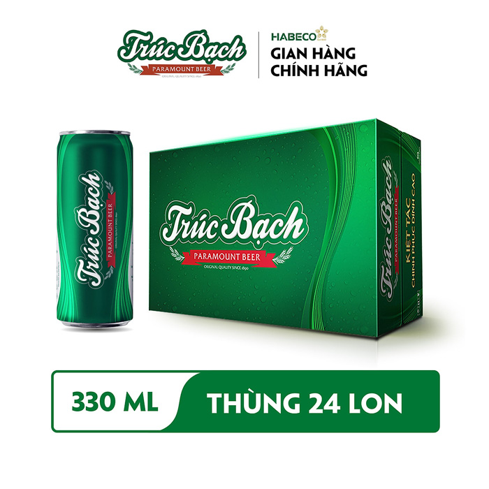 Bia Trúc Bạch Lon Cao - Thùng 24 Lon X 330ml