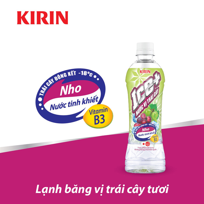 ICE+ Nho - Thùng 24 Chai X 490ml