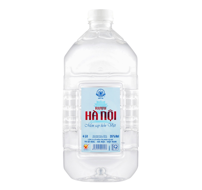 Rượu Hà Nội 35 Độ - Thùng 4 Chai X 4L