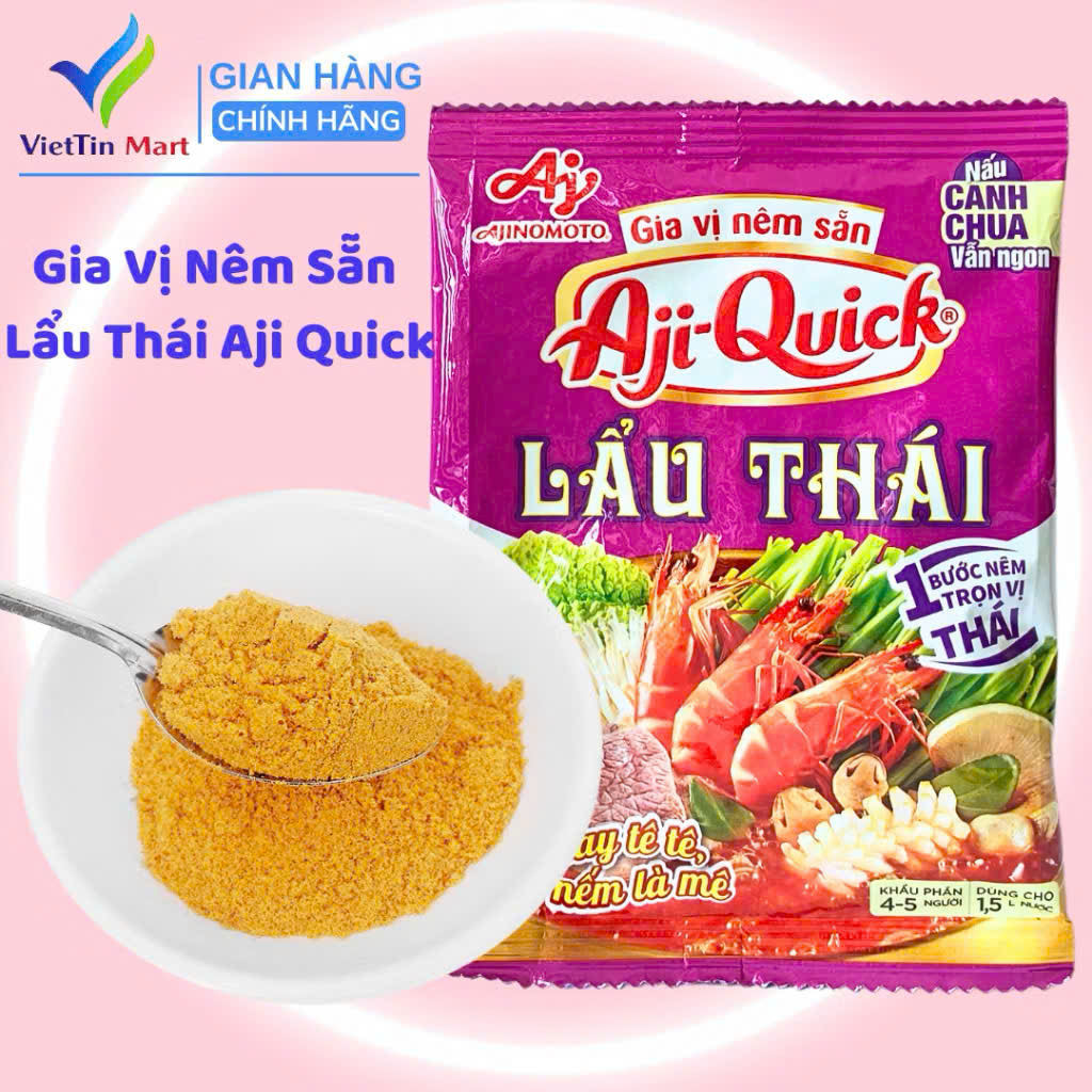 Gia vị nêm sẵn AJI-QUICK lẩu Thái gói 50g - Thùng 60 gói x 50g