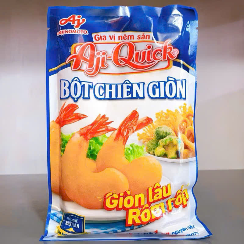 Dầu ăn, nước chấm, gia vị Bột chiên giòn AJI-QUICK giòn lâu rôm rốp gói 150g - Thùng 6 bịch x 10 gói x 150g